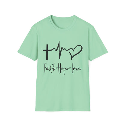Faith Hope Love Unisex T-Shirt - Inspirational Graphic Tee for Everyday Wear