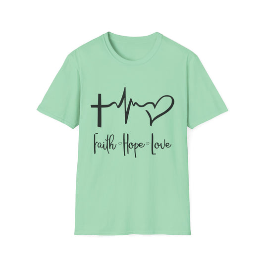 Faith Hope Love Unisex T-Shirt - Inspirational Graphic Tee for Everyday Wear