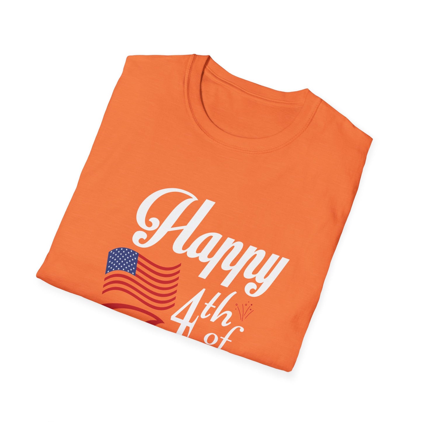 Patriotic 4th of July Unisex Softstyle T-Shirt, Independence Day Tee, Festival Shirt, Summer Celebrations, BBQ Outfit