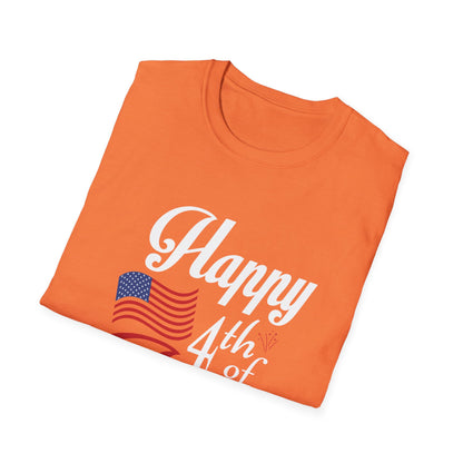 Patriotic 4th of July Unisex Softstyle T-Shirt, Independence Day Tee, Festival Shirt, Summer Celebrations, BBQ Outfit