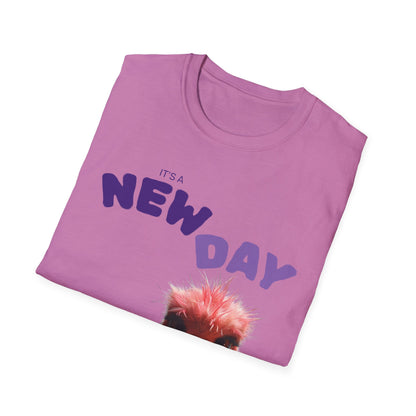 Funny New Day Unisex Softstyle T-Shirt – Perfect for Casual Vibes & Everyday Wear