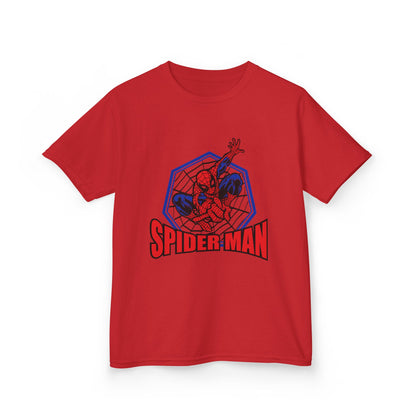 Kids Spider-Man Heavy Cotton Tee, Superhero Shirt, Marvel Tee for Boys, Birthday Gift, Comic-themed Apparel, Playwear
