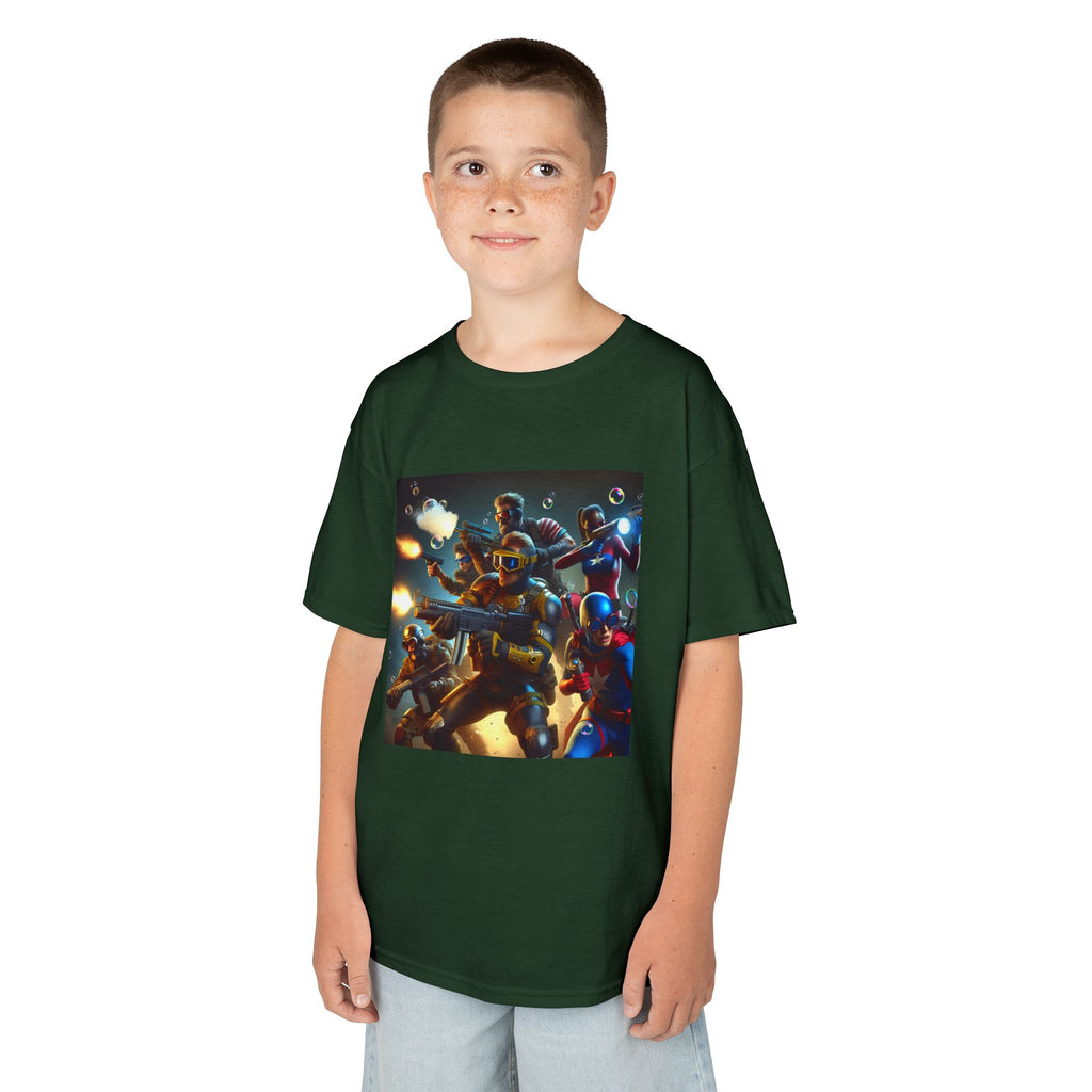 Adventure Awaits: Kids Heavy Cotton™ Tee with Space Explorers Design