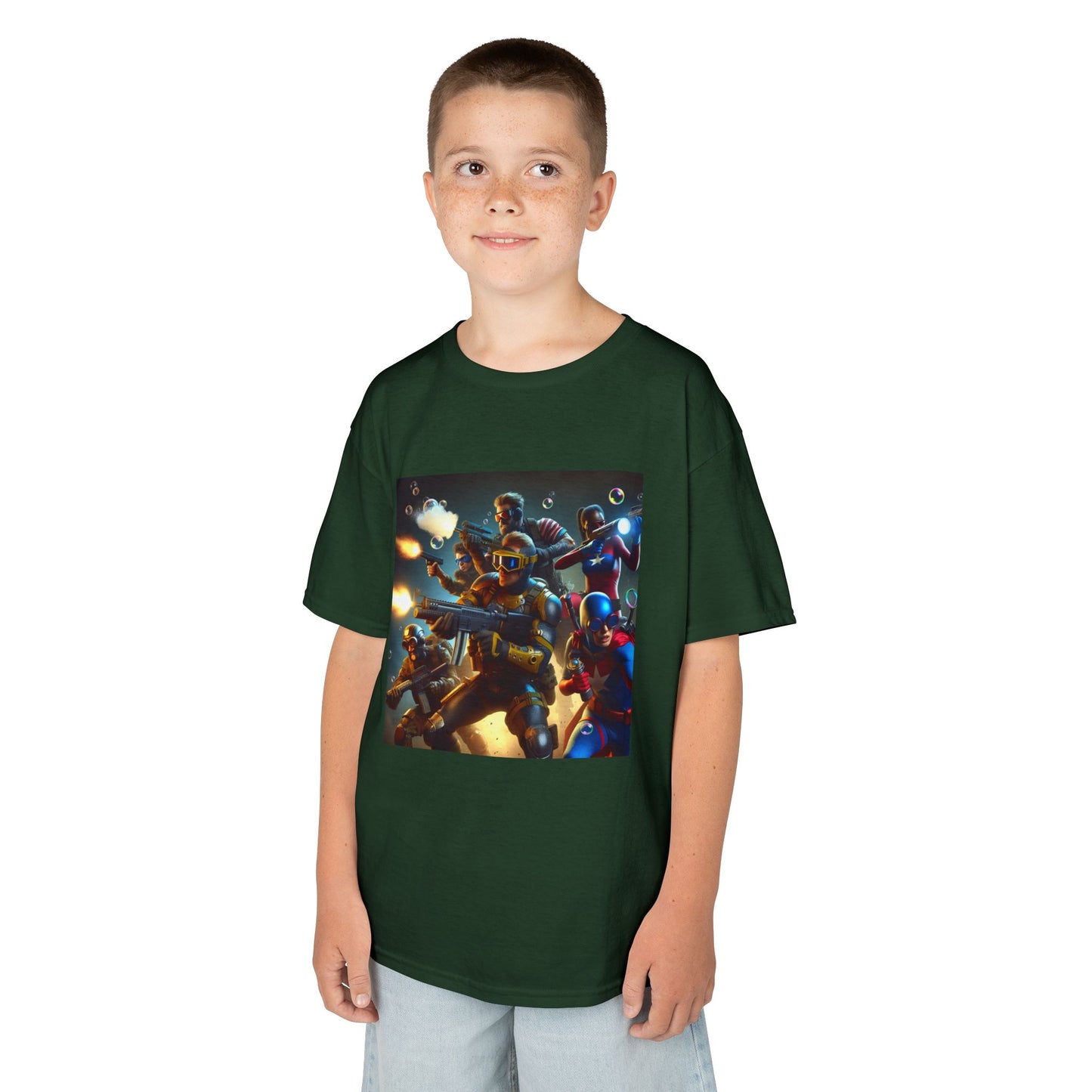 Adventure Awaits: Kids Heavy Cotton™ Tee with Space Explorers Design