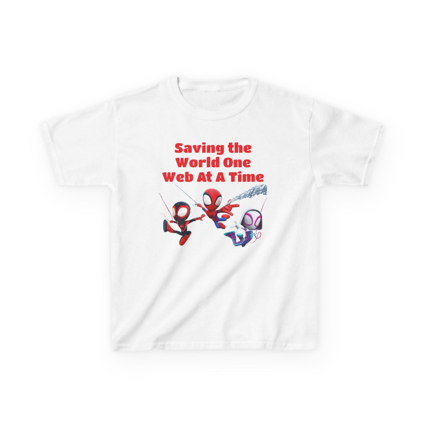Kids Superhero Tee - Saving the World One Web At A Time