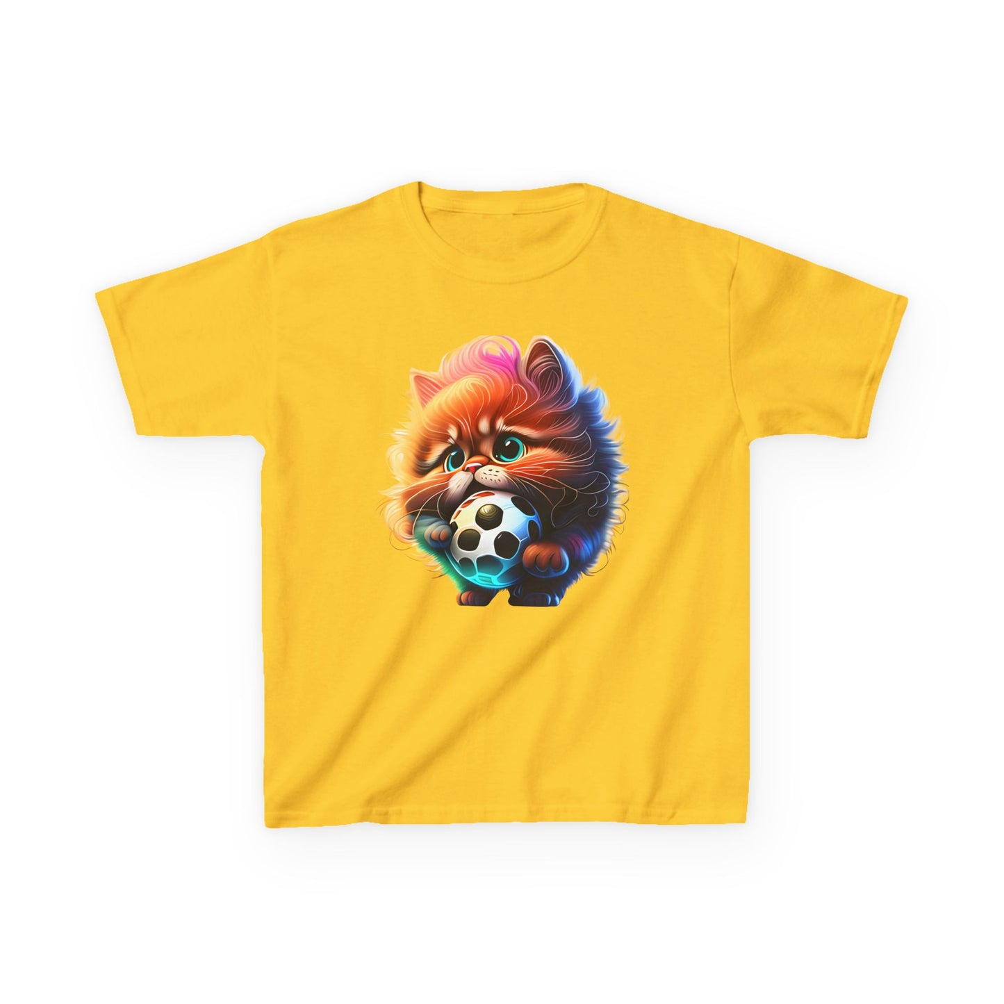 Cute kitty Soccer Kids Tee - Fun & Playful Cotton T-Shirt
