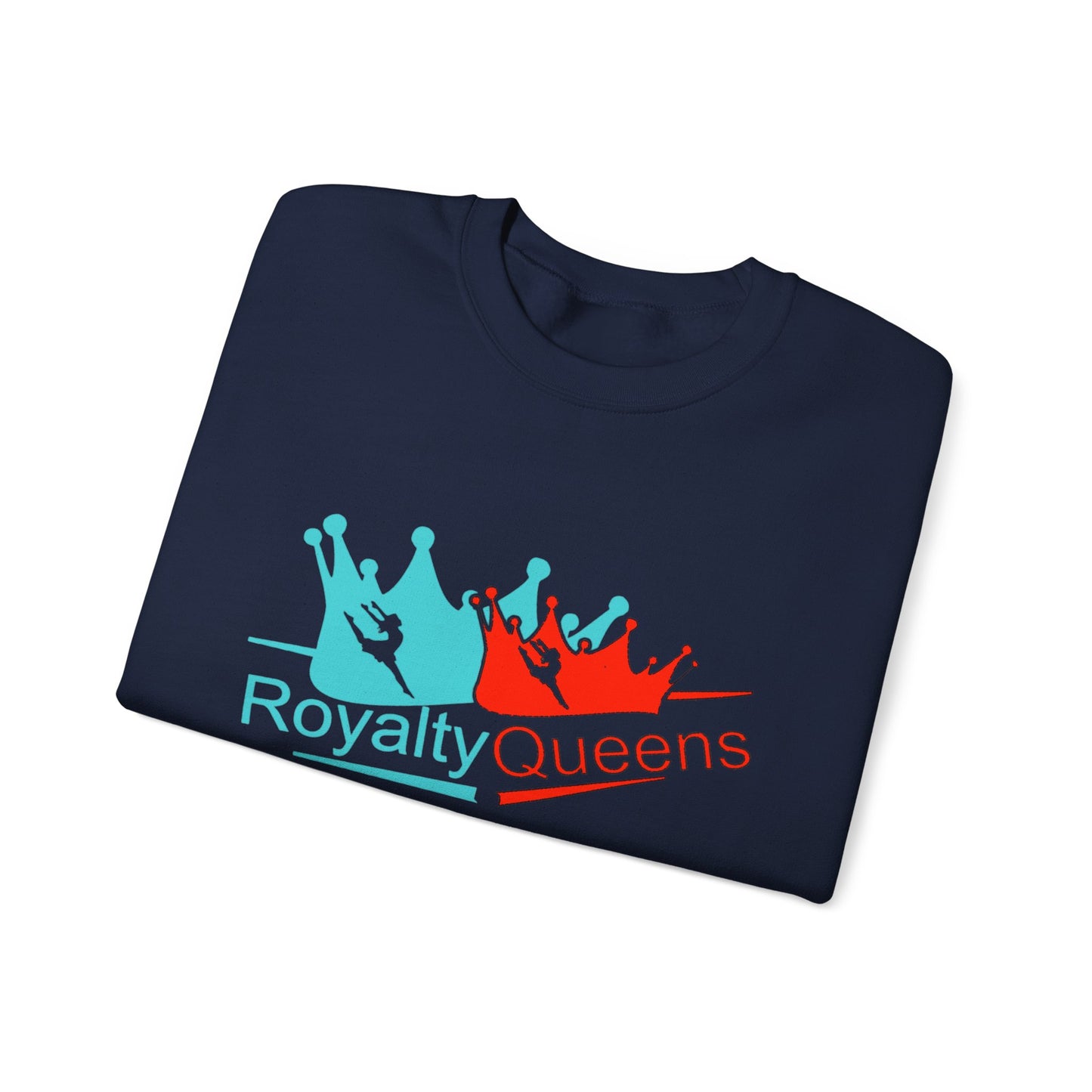 Crewneck Sweatshirt - "Royalty Queens" Colorful Crown Graphic