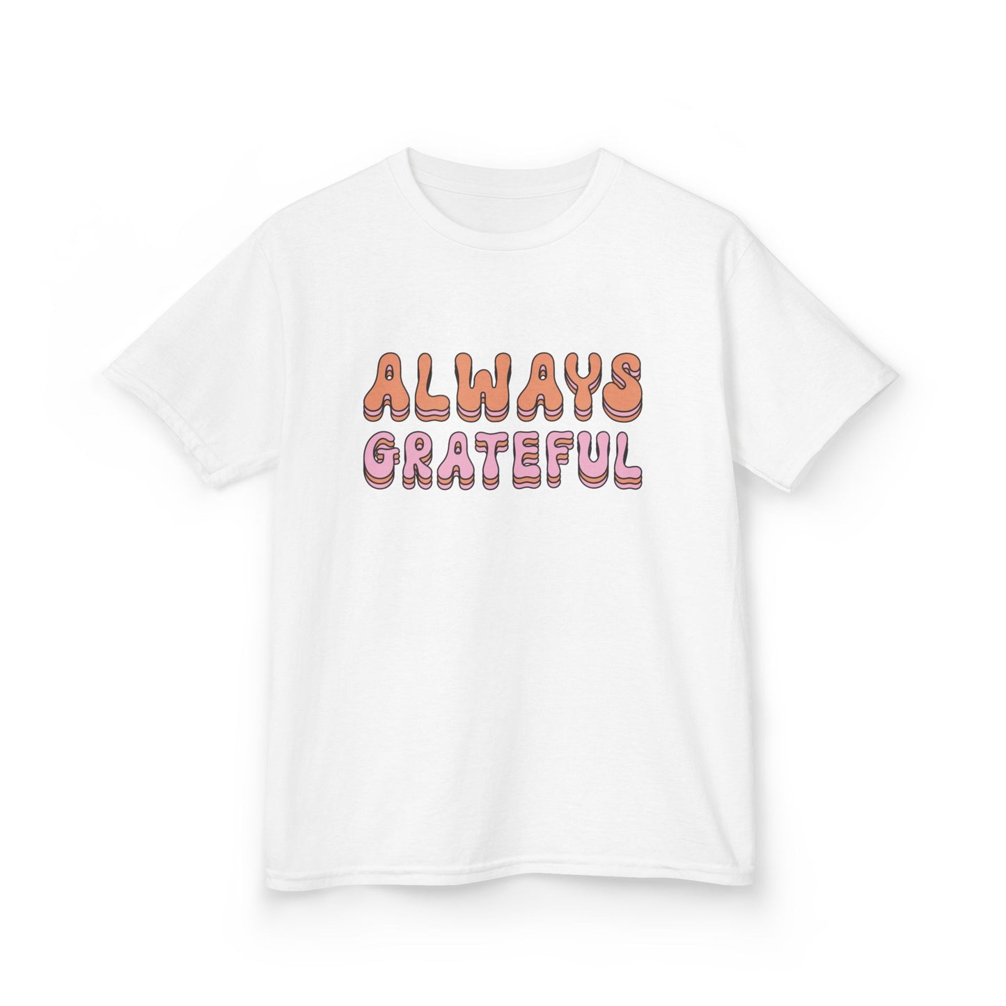 Kids Grateful Tee, Cute Kids Shirt, Positive Vibes T-Shirt, Gratitude Apparel, Gifts for Kids, Everyday Wear, Birthday Gift