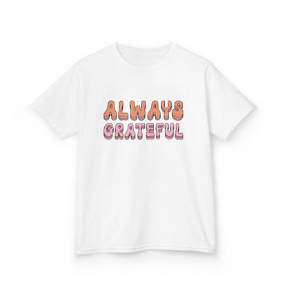 Kids Grateful Tee, Cute Kids Shirt, Positive Vibes T-Shirt, Gratitude Apparel, Gifts for Kids, Everyday Wear, Birthday Gift