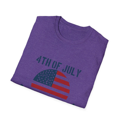 4th of July Unisex Softstyle T-Shirt, Independence Day Tee, Patriotic Shirt, July 4th Celebration Apparel, Summer BBQ Top