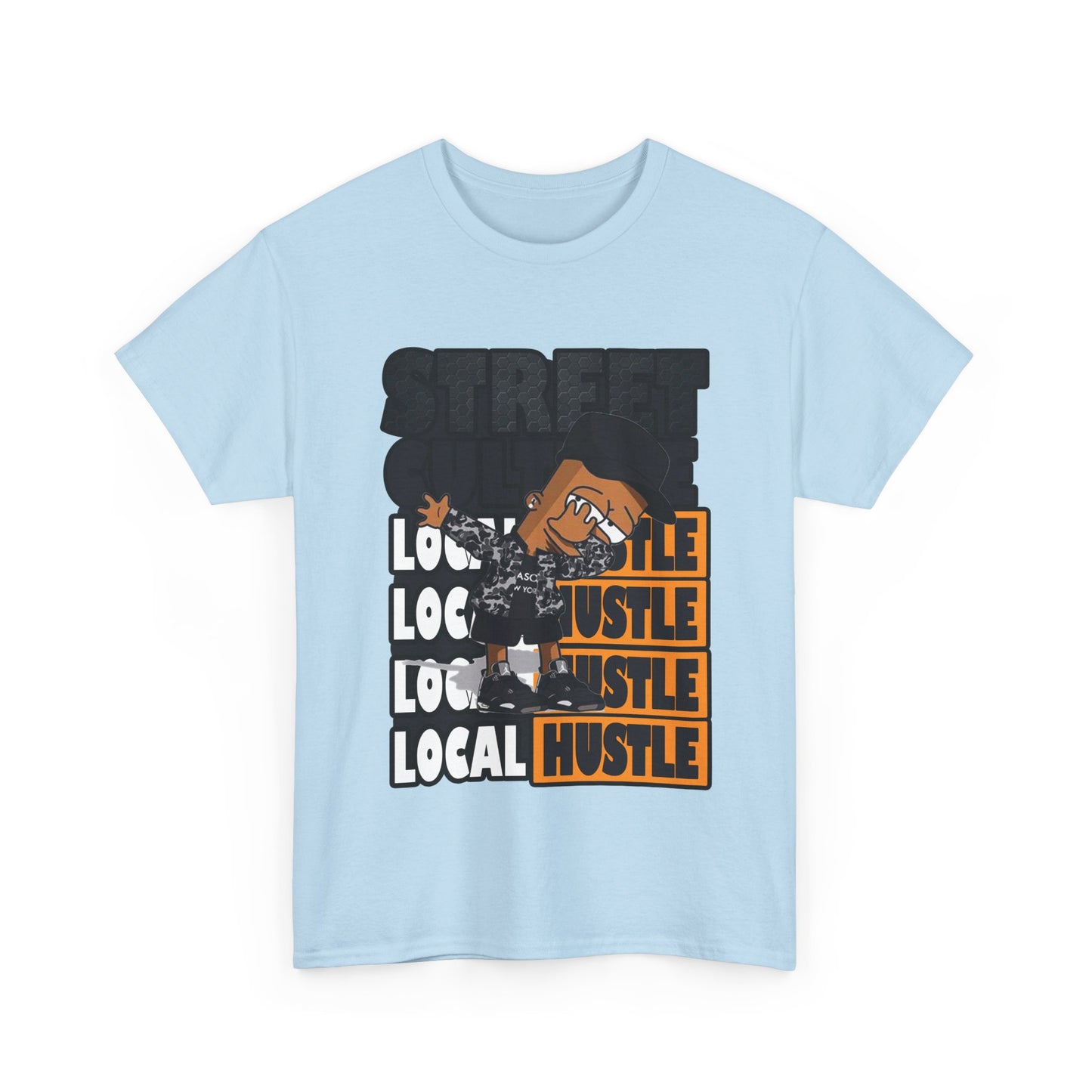 Street Hustle Unisex Heavy Cotton Tee | Casual Graphic T-Shirt for Entrepreneurs