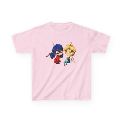 Kids Cute Chibi Characters Tee, Lightweight T-Shirt for Playtime, Gifts for Boys & Girls, Cartoon Lover Apparel, Birthday Outfit