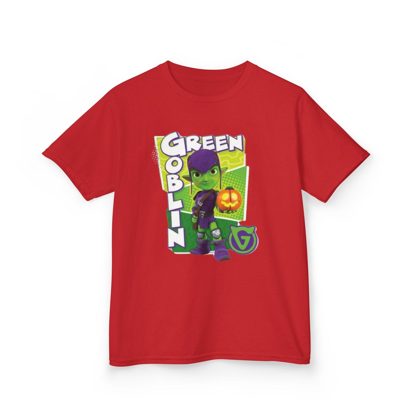 Kids Green Goblin Tee - Fun Halloween T-Shirt for Kids