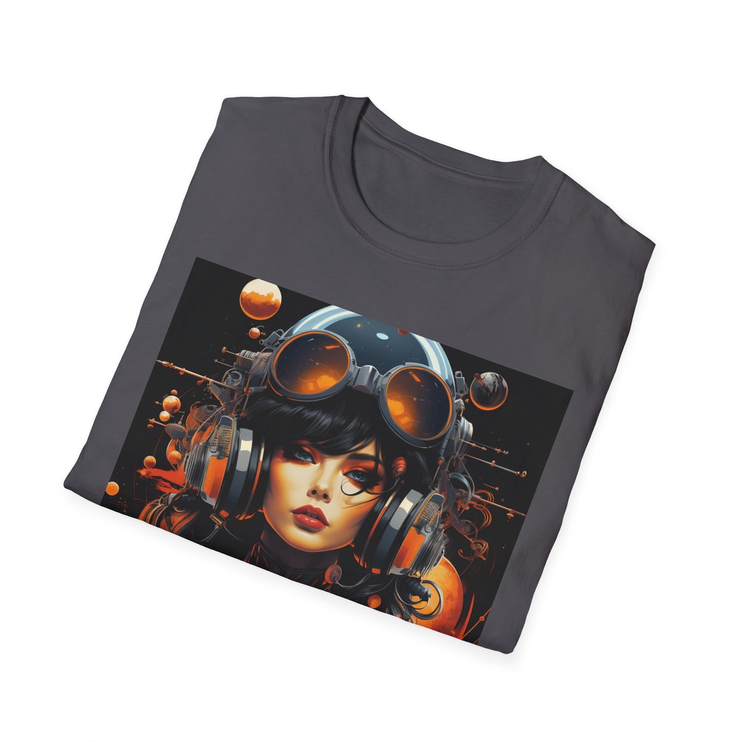 Bold Graphic Unisex T-Shirt - Retro Space Girl Design