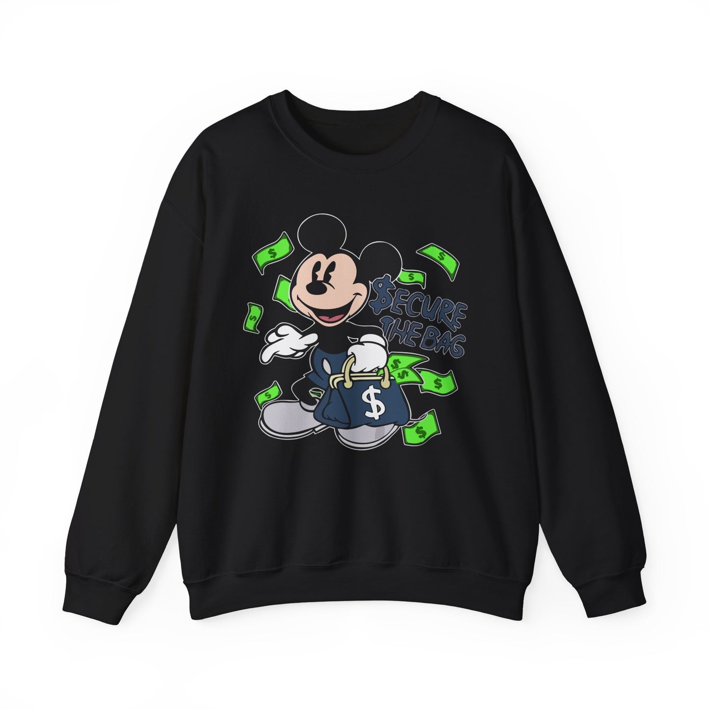 Mickey Mouse Secure the Bag Sweatshirt, Fun Crewneck, Trendy Unisex Apparel, Gift for Disney Lovers, Cozy Streetwear