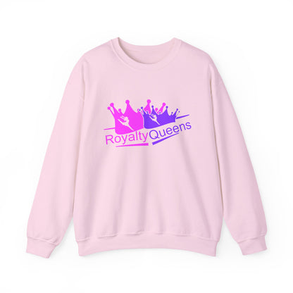 Royalty Queens Crewneck Sweatshirt — Pink & Purple Crown Graphic