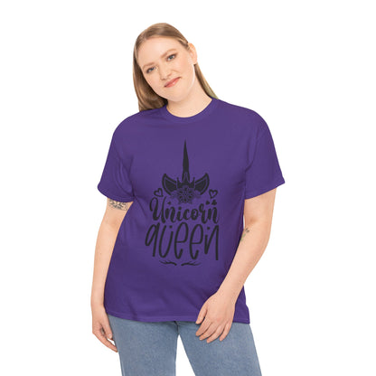 Unicorn Queen Unisex Heavy Cotton Tee - Fun and Playful Graphic T-Shirt for Unicorn Lovers