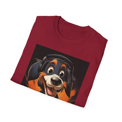 Happy Dog Graphic Unisex Softstyle T-Shirt - Perfect for Dog Lovers