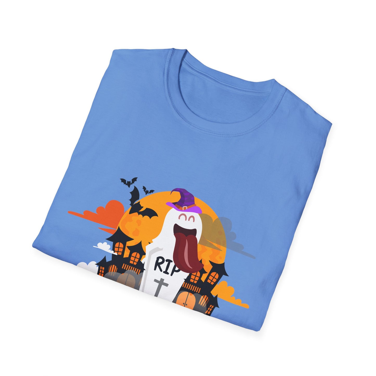 Halloween Ghost Graphic Tee, Unisex Softstyle T-Shirt, Spooky Shirt, Halloween Costume, Halloween Gift, Treat or Treat T-Shirt