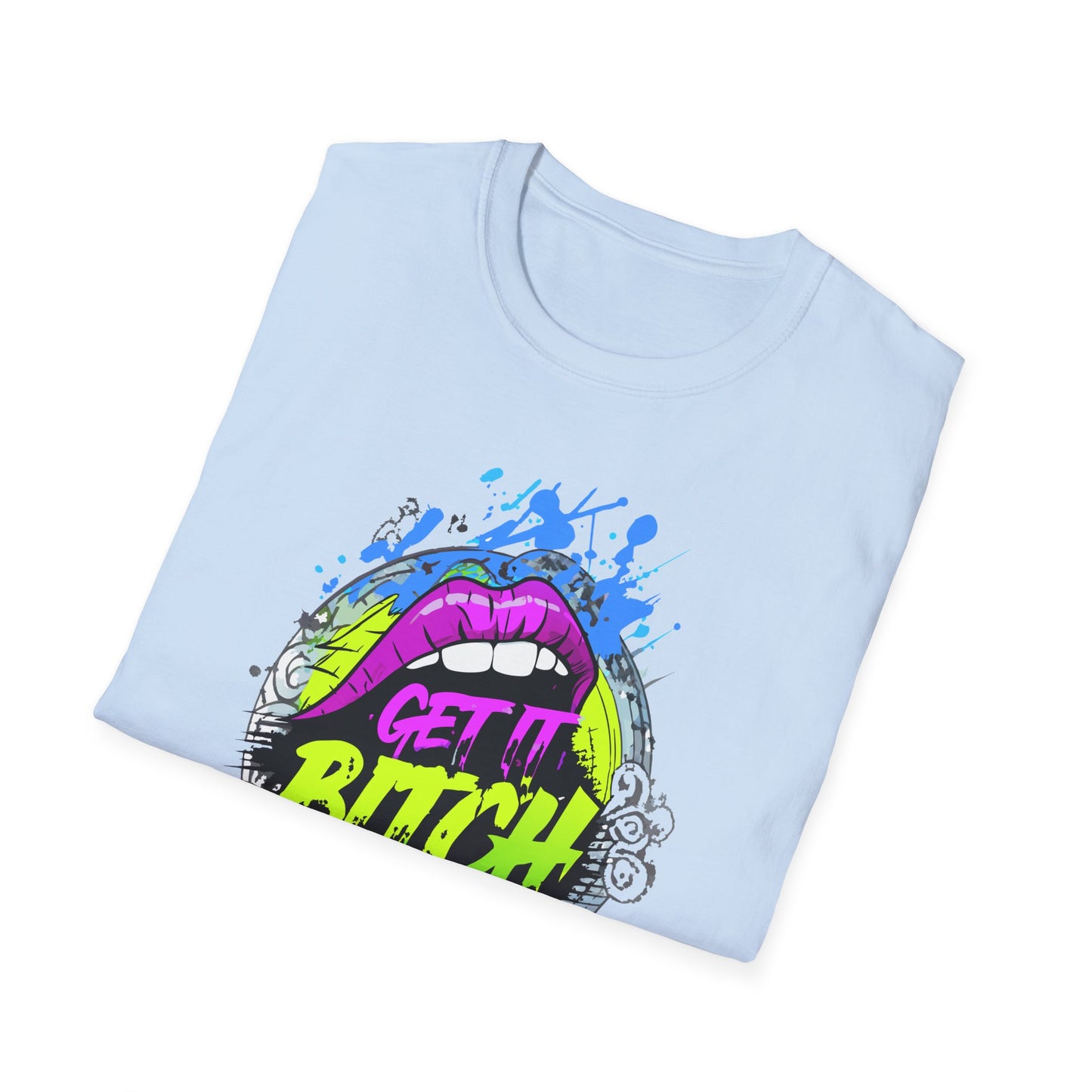 Colorful Graphic Tee for Fun Spirits | Get It Bitch Design, Unisex T-Shirt, Gift for Friends, Casual Wear, Party Shirt
