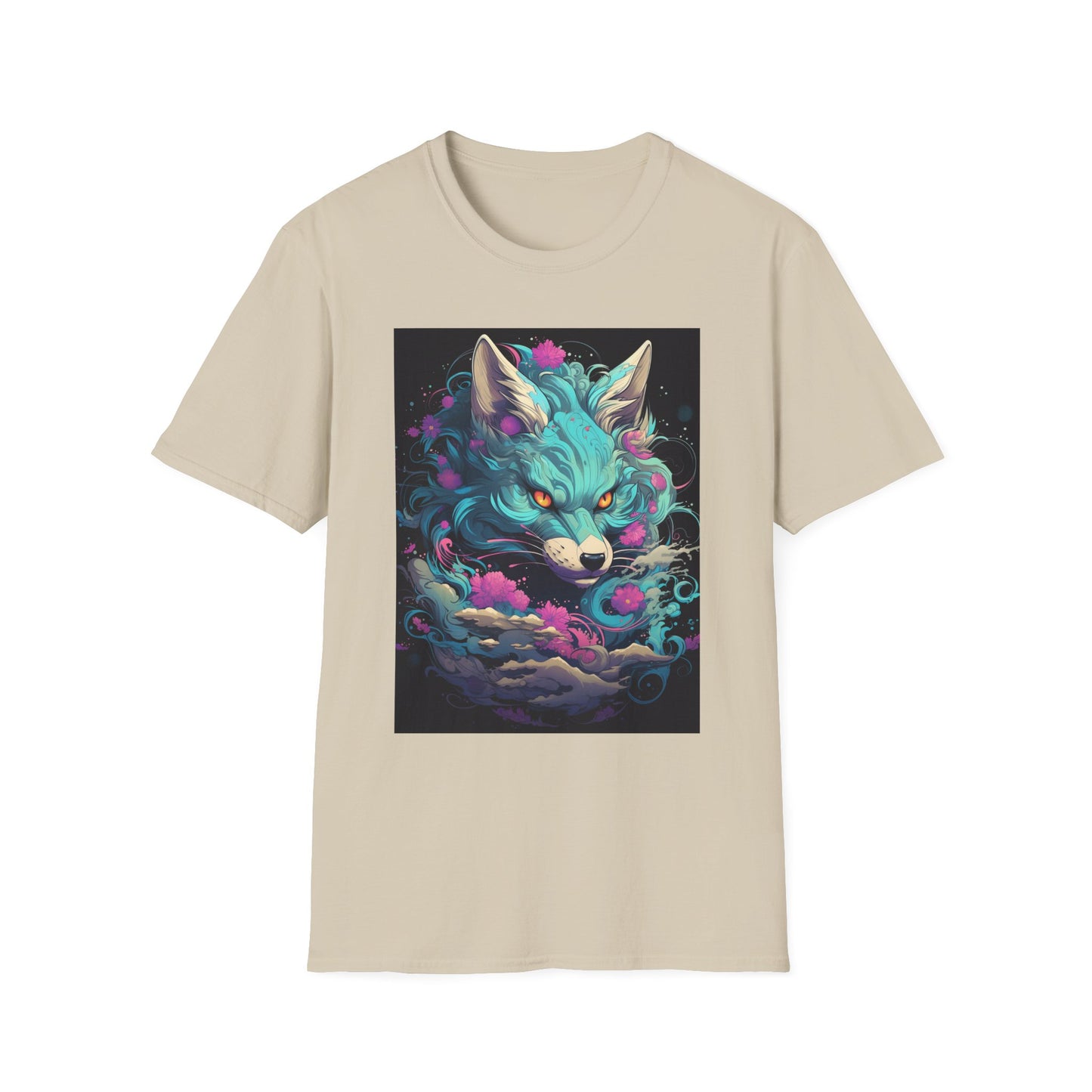 Mystical Wolf T-Shirt | Unisex Softstyle Tee, Fantasy Apparel, Gift for Nature Lovers, Unique Statement Shirt, Casual Fashion