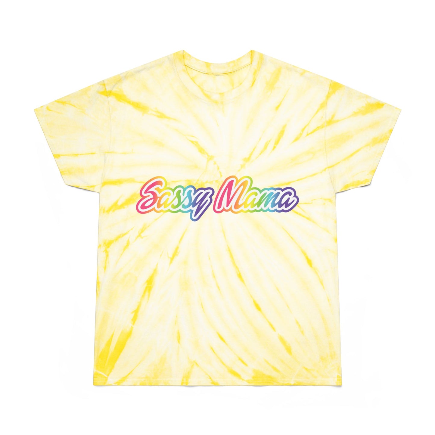 Sassy Mama Tie-Dye Tee - Bright Yellow Fun