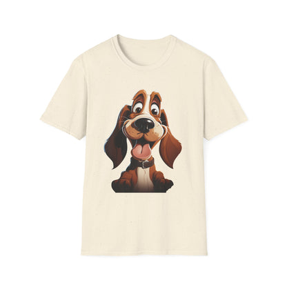 Cute Cartoon Dog Unisex Softstyle T-Shirt - Perfect for Pet Lovers