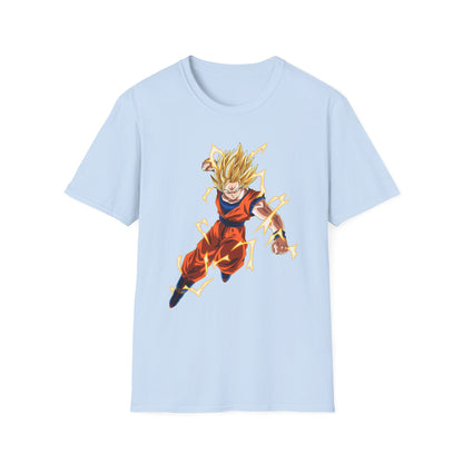 Super Saiyan Goku Unisex Softstyle T-Shirt, Anime Shirt, Dragon Ball Z Tee, Gift for Fans, Streetwear Apparel