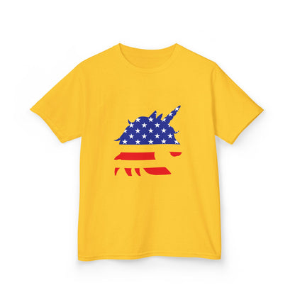 Patriotic Unicorn Kids Heavy Cotton Tee