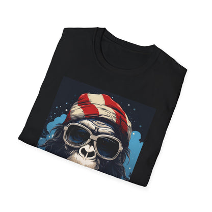 Cool Gorilla Graphic Tee, Fun Casual Wear, Perfect for Gifts, Chill Vibes, Great for Parties, Everyday Style, Unique Fashion Statement