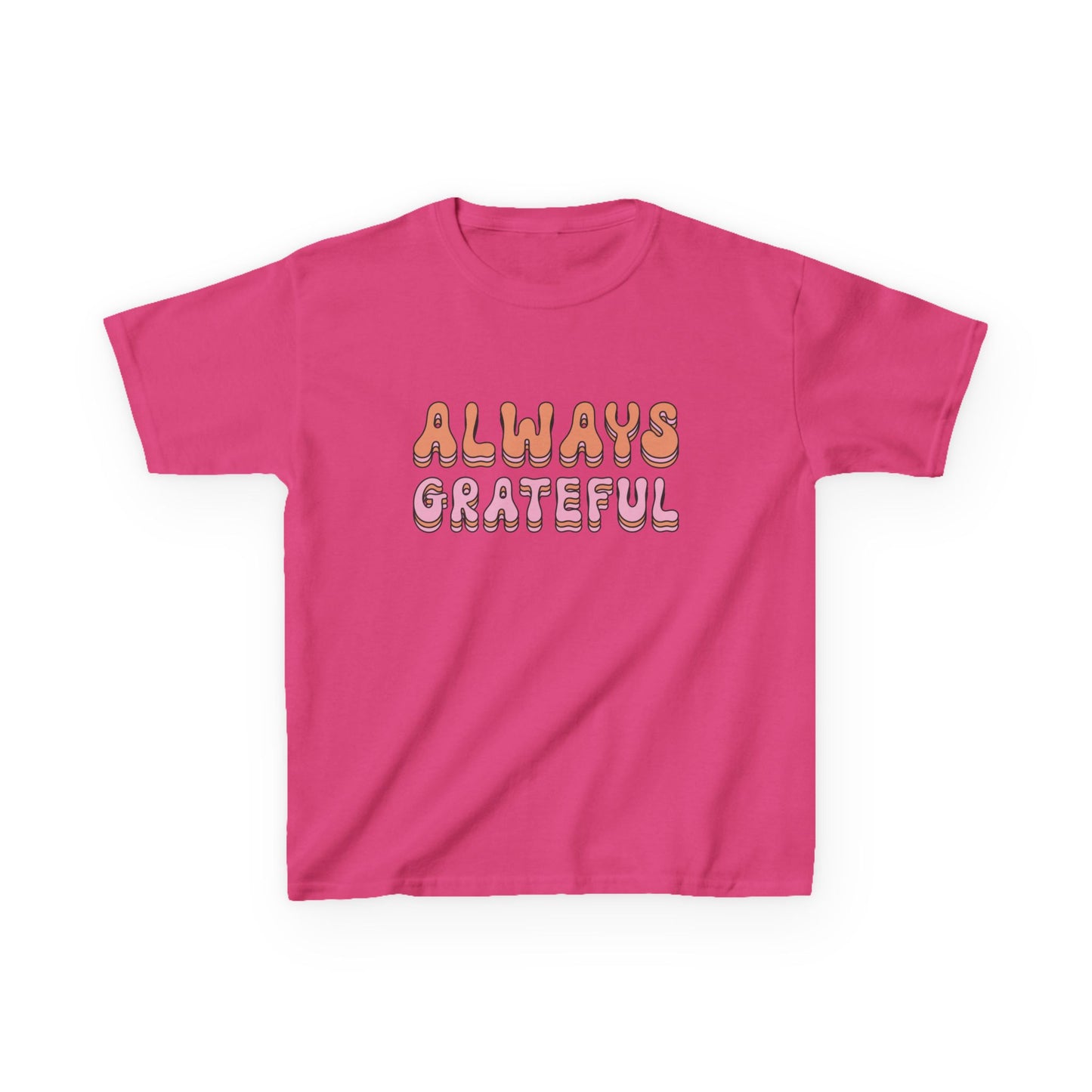 Kids Grateful Tee, Cute Kids Shirt, Positive Vibes T-Shirt, Gratitude Apparel, Gifts for Kids, Everyday Wear, Birthday Gift