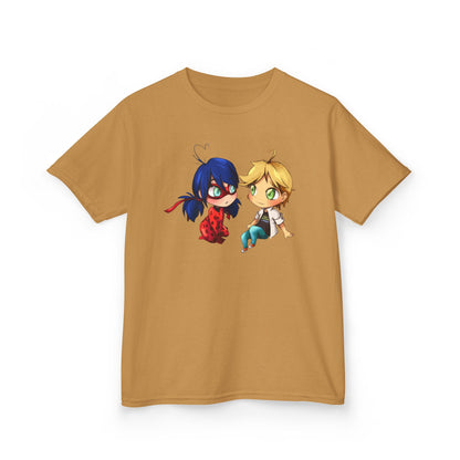 Kids Cute Chibi Characters Tee, Lightweight T-Shirt for Playtime, Gifts for Boys & Girls, Cartoon Lover Apparel, Birthday Outfit