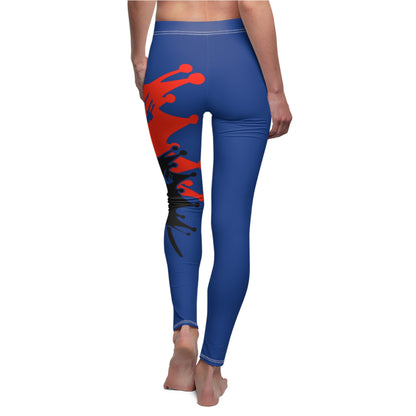Royalty Queens Casual Leggings - Vibrant Blue Activewear for Women