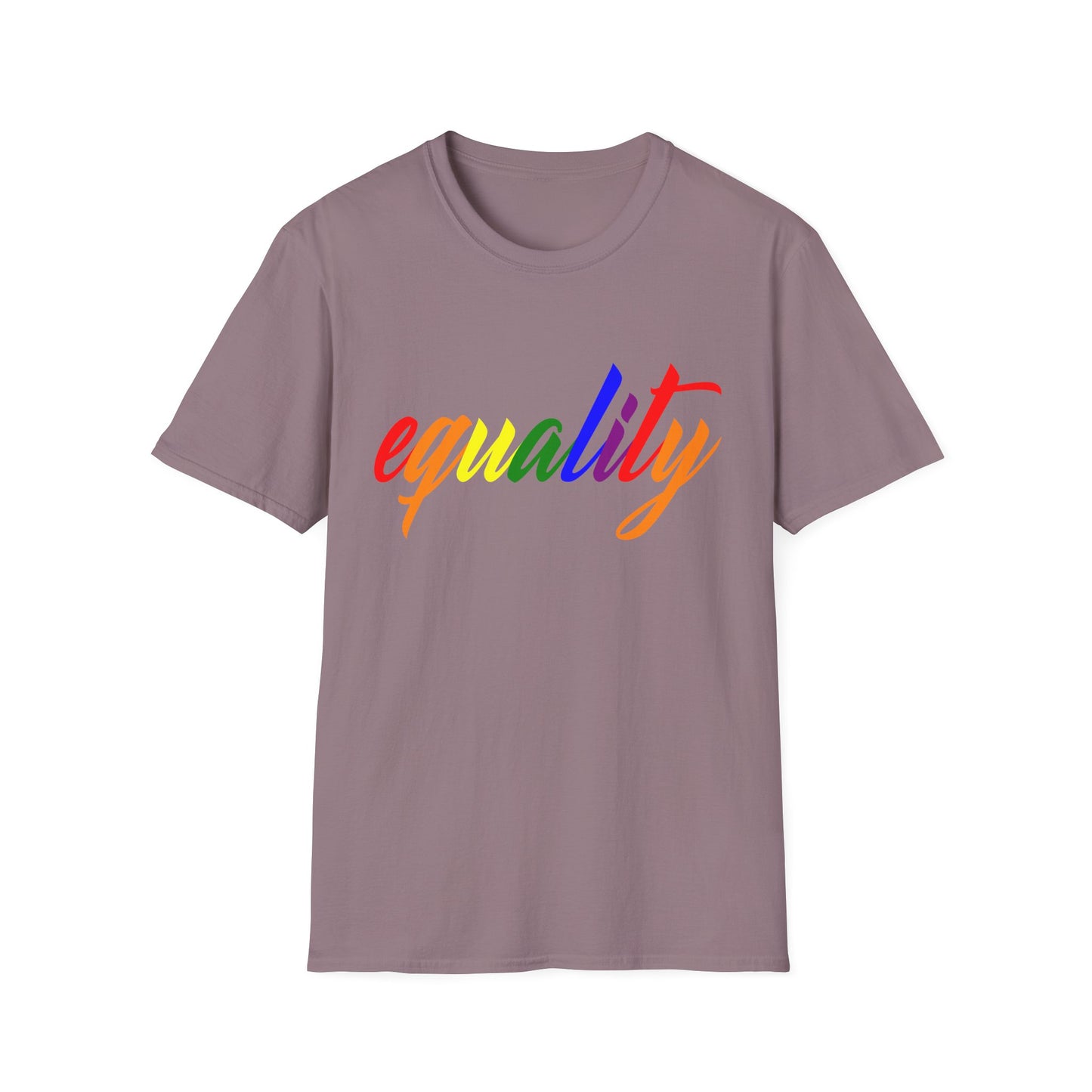 Unisex Equality T-Shirt, Softstyle Graphic Tee, LGBTQ+ Pride Apparel, Inclusive Fashion, Gift for Activists, Casual Wear