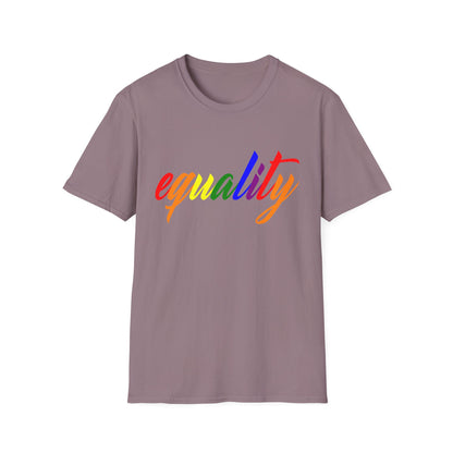 Unisex Equality T-Shirt, Softstyle Graphic Tee, LGBTQ+ Pride Apparel, Inclusive Fashion, Gift for Activists, Casual Wear