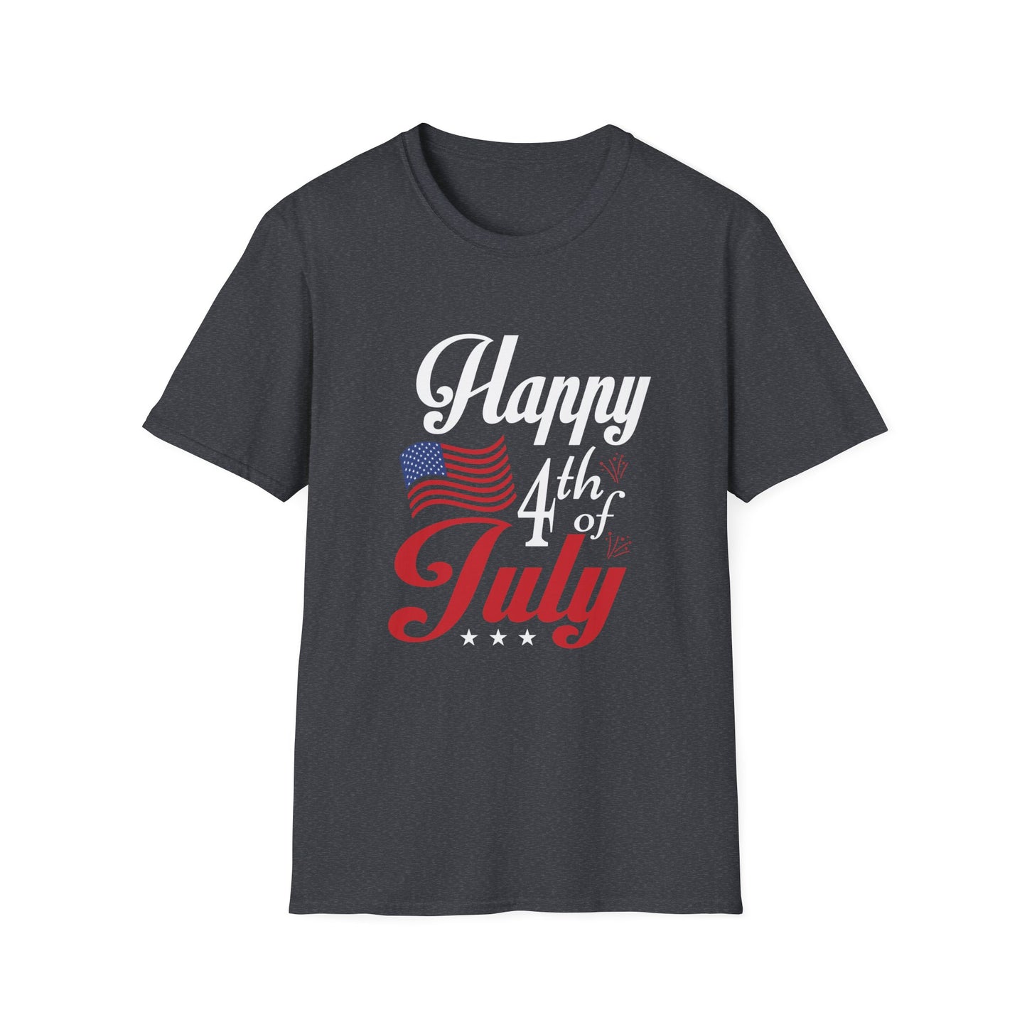 Patriotic 4th of July Unisex Softstyle T-Shirt, Independence Day Tee, Festival Shirt, Summer Celebrations, BBQ Outfit