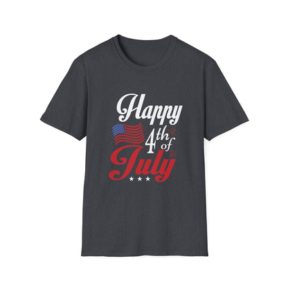 Patriotic 4th of July Unisex Softstyle T-Shirt, Independence Day Tee, Festival Shirt, Summer Celebrations, BBQ Outfit