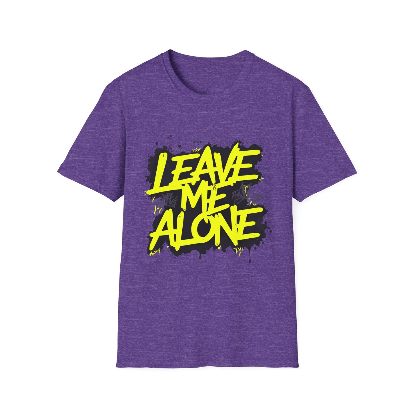 Unisex Softstyle T-Shirt with 'Leave Me Alone' Design - Funny Gift, Casual Wear, Relaxation, Self-Care, Gifts for Introverts