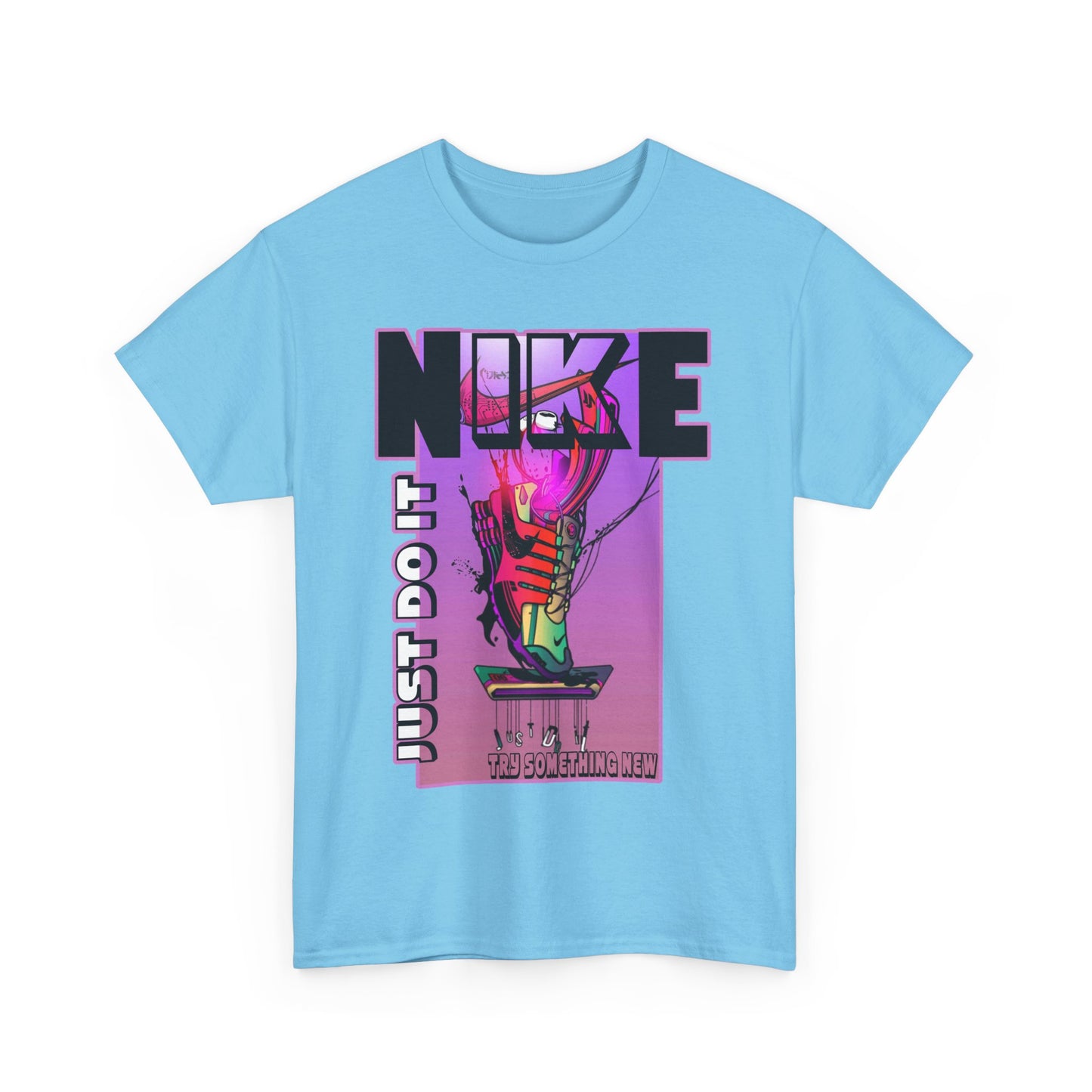 Vintage-Style Nike Unisex Heavy Cotton Tee - Just Do It Graphic Shirt