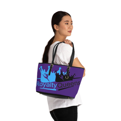 Royalty Queens PU Leather Shoulder Bag, Fashion Tote, Stylish Handbag, Gift for Her, Everyday Use, Purple Purse