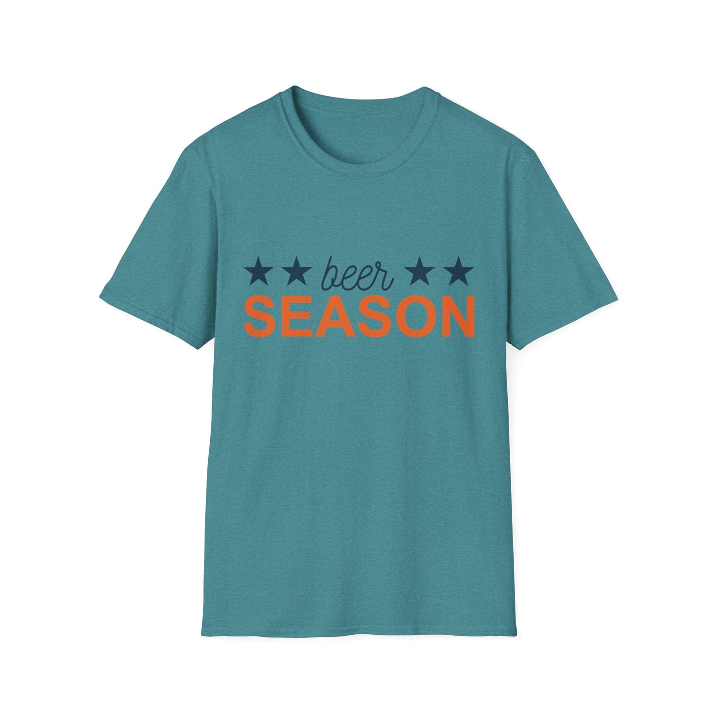 Beer Season Unisex Softstyle T-Shirt, Funny T-Shirt for Beer Lovers, Gift for Friends, Custom Apparel, Summer BBQ Outfit, Casual Wear