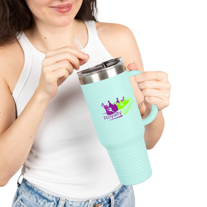 Royalty Insulated Travel Mug | 40oz | Colorful Crown Design | Holiday Gift | Road Trip Mug | Coffee Lover's Essential