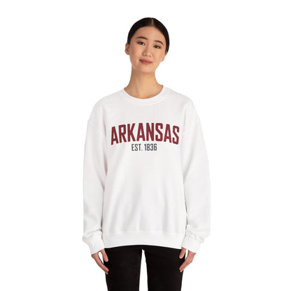 Arkansas Established 1836 Crewneck Sweatshirt