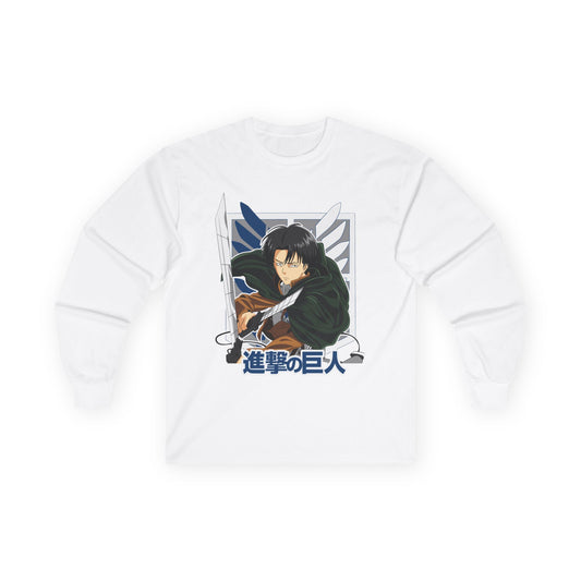 Attack on Titan Mikasa Long Sleeve Tee — Japanese Logo Anime Shirt