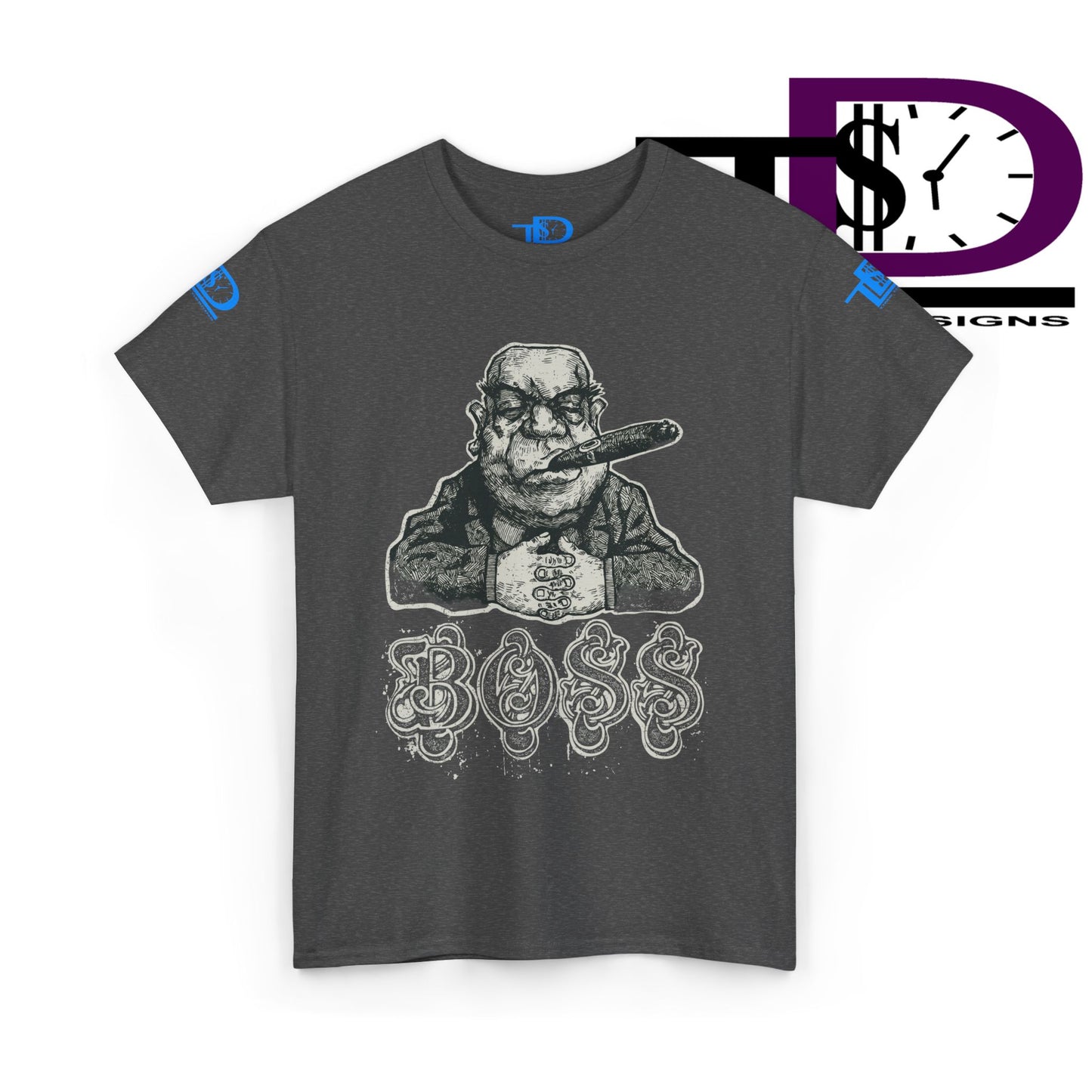 Boss Graphic Unisex Heavy Cotton Tee, Streetwear Shirt, Casual Everyday Tee, Gift for Him, Comfortable Men’s Apparel