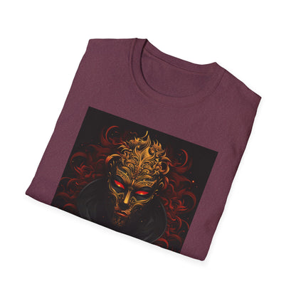 Bold Graphic Unisex Softstyle T-Shirt with Mask Design