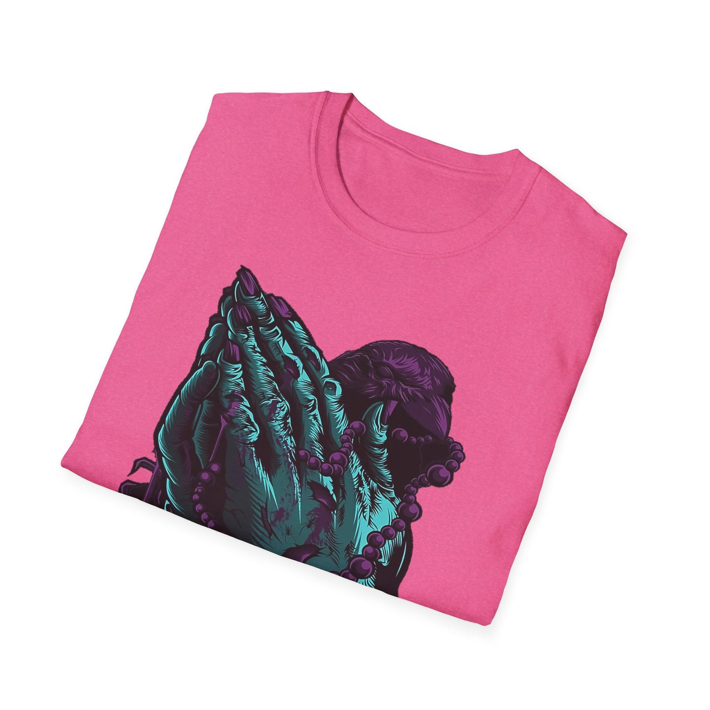 Spiritual Vibes Unisex Softstyle T-Shirt - Praying Hands Design