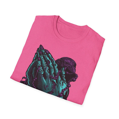 Spiritual Vibes Unisex Softstyle T-Shirt - Praying Hands Design
