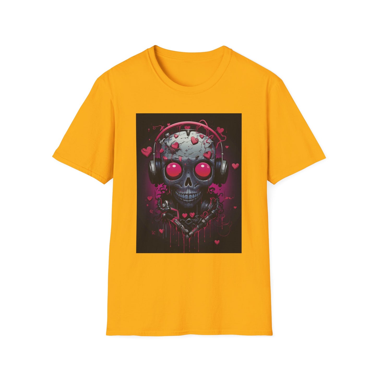 Edgy Skull Graphic T-Shirt with Headphones