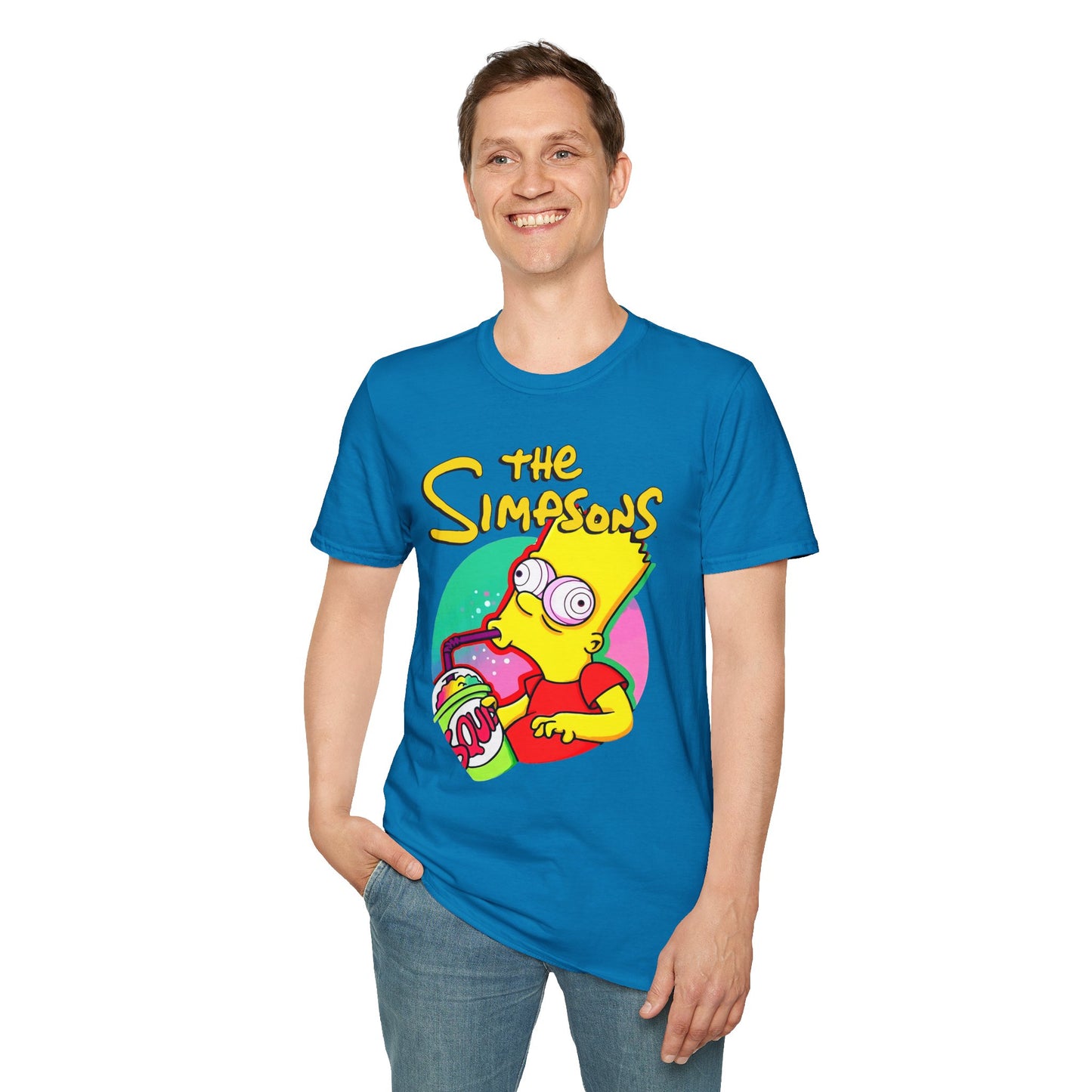 Funny Bart Simpson Unisex Softstyle T-Shirt - Retro Cartoon Tee